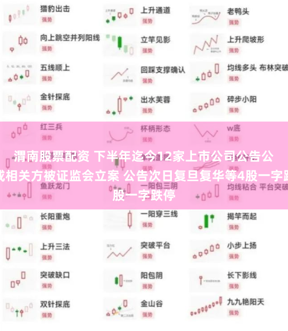 渭南股票配资 下半年迄今12家上市公司公告公司或相关方被证监会立案 公告次日复旦复华等4股一字跌停