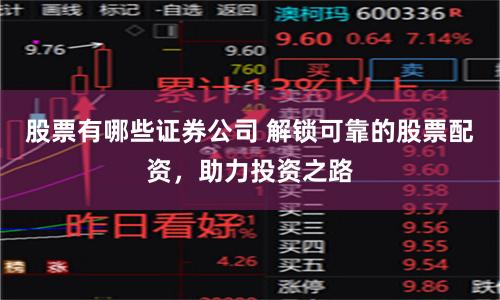 股票有哪些证券公司 解锁可靠的股票配资，助力投资之路
